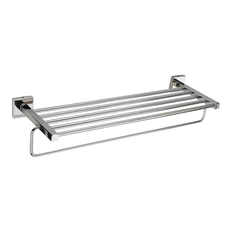 Aligarian 24 inch Stainless Steel Chrome Finish Wall Mounted Square Forlding Towel Rack