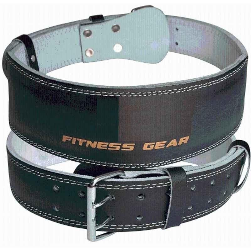 QUIT-X Black Ergonomically Designed Back Lumbar Support Weight Lifting Belt, Size: Free