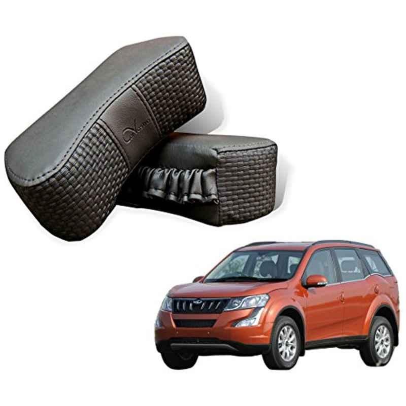 Kozdiko 2 Pcs Memory Foam Grey Car Vastra Neck Rest Cushion Set for Mahindra XUV500 2015, koz_5445