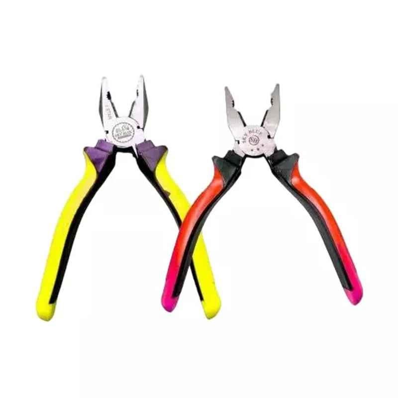 Sky Blue 8 inch Stainless Steel Lineman Plier, SBE376 (Pack of 2)