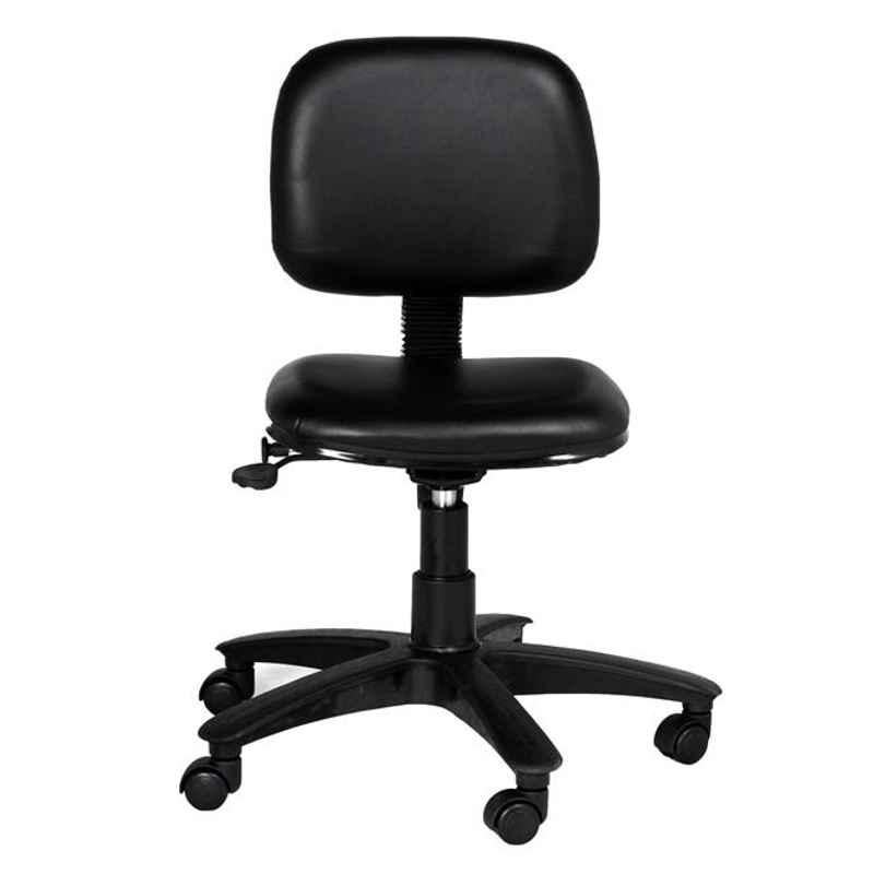 High Living Computer Leatherette Low Back Black Office Chair