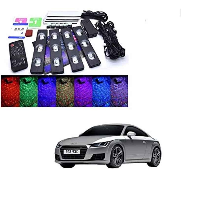 Kozdiko 4 Pcs 7 Colour Seat Bottom Car Star Light Kit with Remote Control For Audi TT