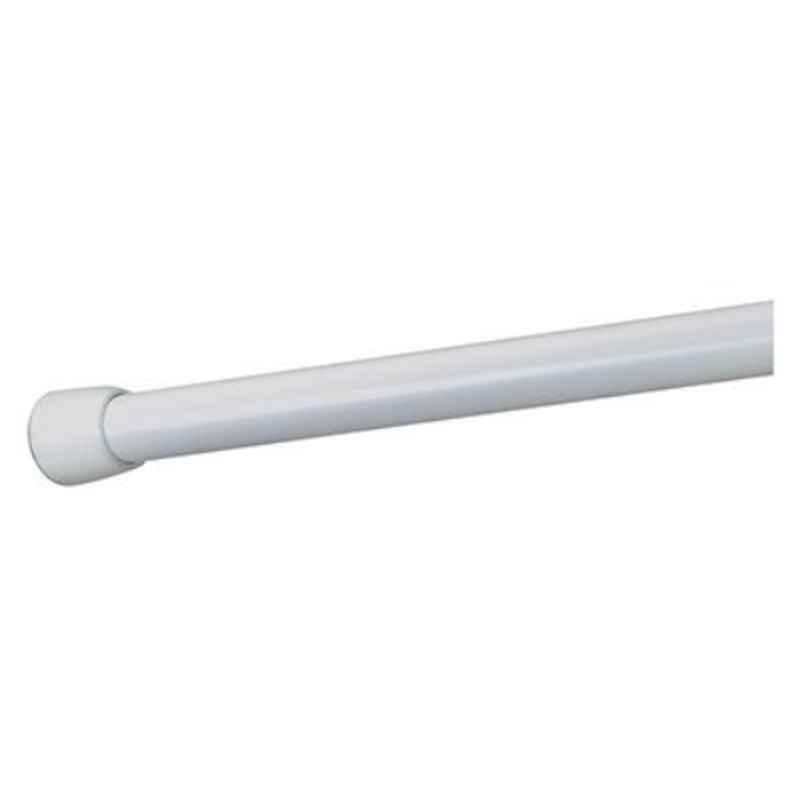 iDesign White Cameo Shower Curtain Tension Rod, 78572