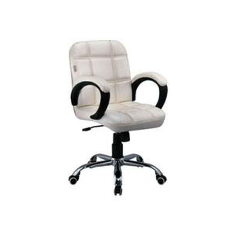 Divano White & Black Colour Modular Office Chair, DM965 (Pack of 2)