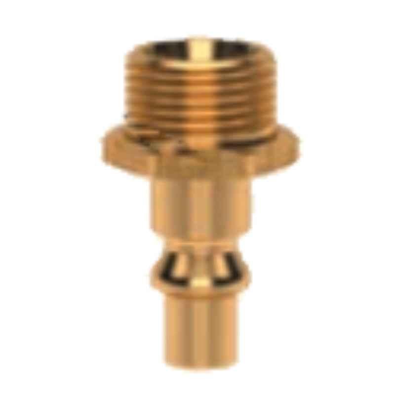Ludecke ESO14NA G 1/4 Single Shut-off Male Thread Quick Connect Coupling with Plug