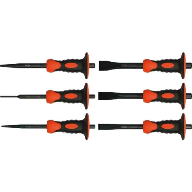 Yato 6 Pcs Chisel & Punch Set with Hand Protection grip , YT-4710