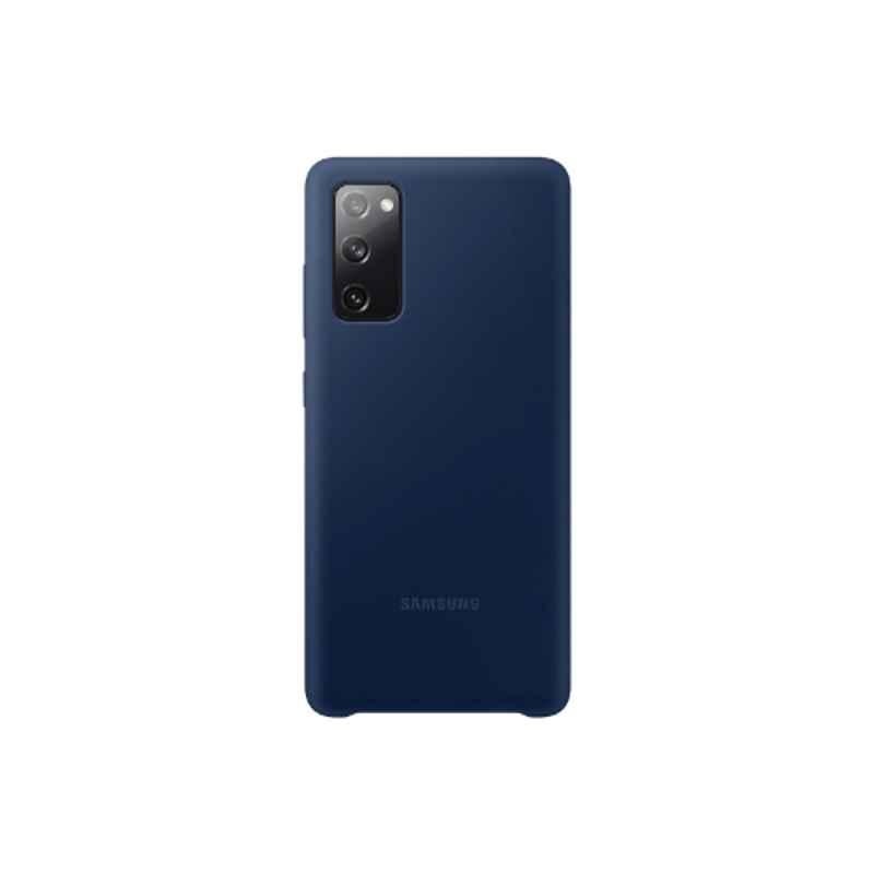 Samsung Silicon Navy Blue Back Mobile Cover for Galaxy S20 FE, EF-PG780