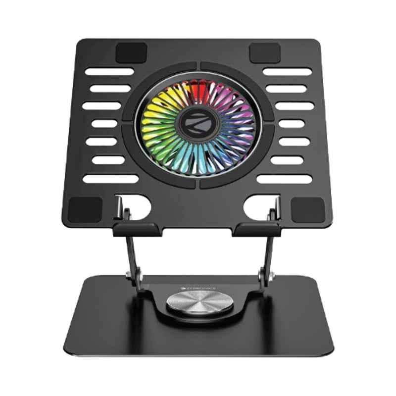 Zebronics NS4000 PRO 2 1000rpm Metal Laptop Stand with Cooling Fan & RGB Light