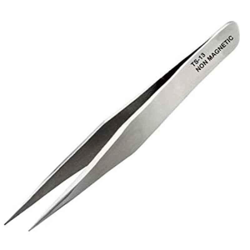 Otovon 120mm Anti-Magnetic Round Tip Stainless Steel Precision Tweezer, TS-13