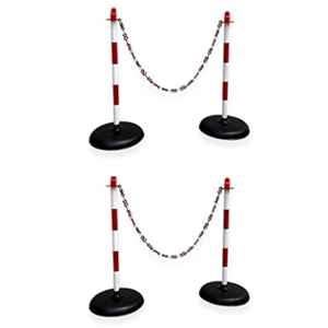 Ladwa 4 Pcs Plastic Stanchion Set with Chain