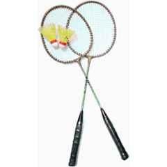 STYRKR Multicolour BADMINTON PAIR with Shuttlecocks Branded Badminton Kit