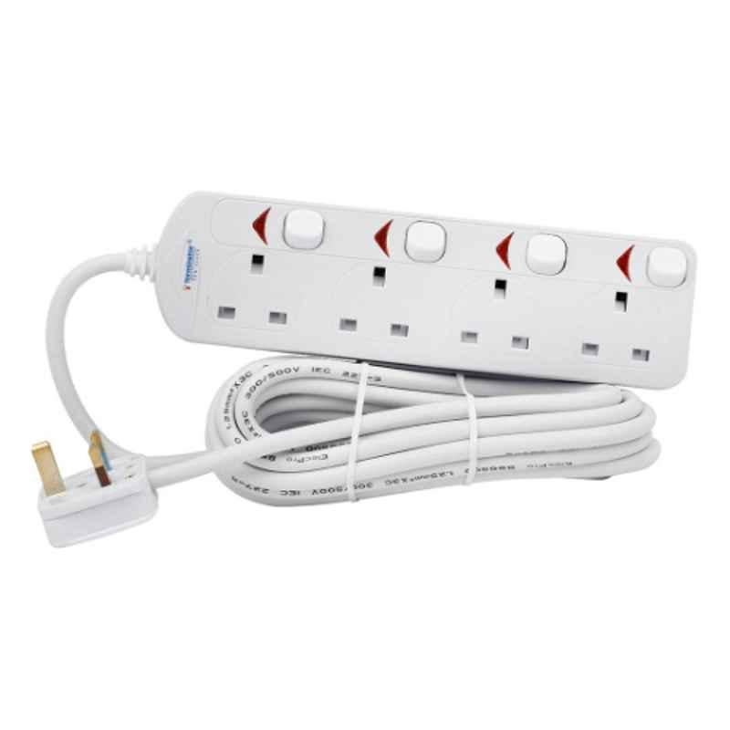 Terminator 3m 13A 4 Way UK Power Extension Socket, TPB-834UK