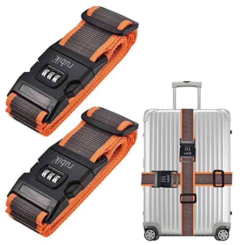 Rubik 78 inch Blue & Grey Heavy Duty Luggage Adjustable Strap with Password