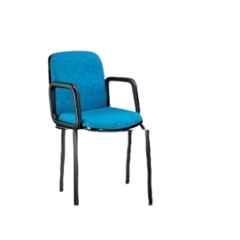 Paradise 52x50x73cm Mild Steel Black & Blue Medium Back Visitor Chair, PME-4031