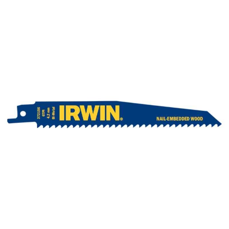 Irwin 656R 150mm Nail-Embedded Bi-Metal Reciprocating Blade, 10504155