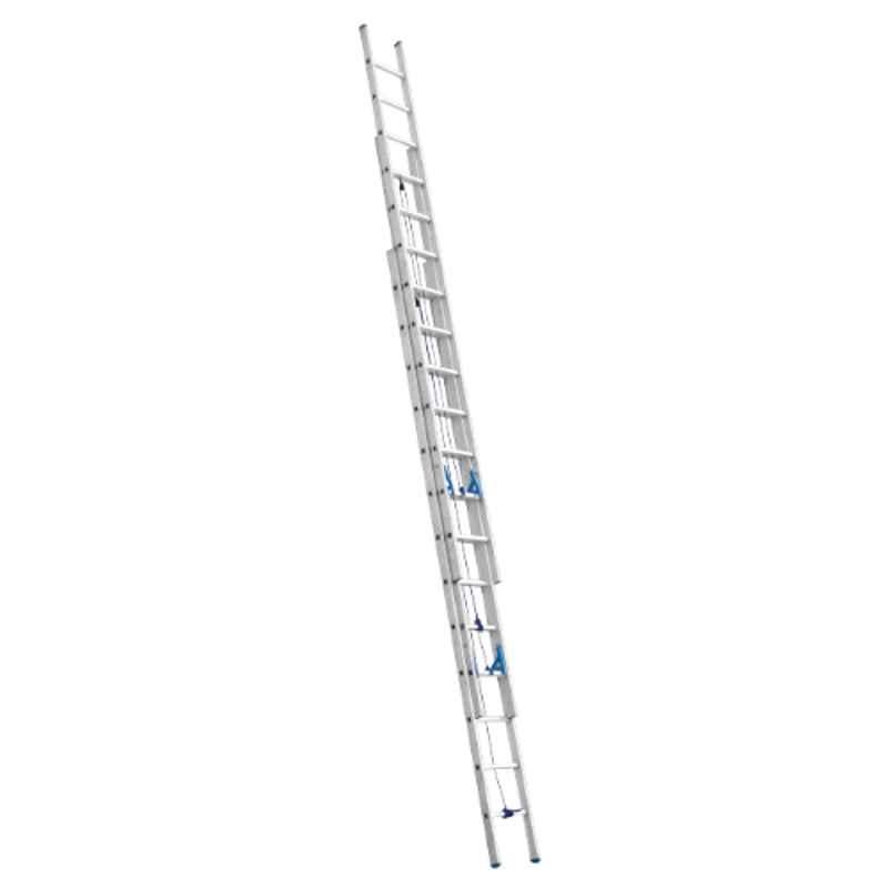 Topman 9+9+9 Step Aluminium Triple Section Straight Ladder, TSSTAL9