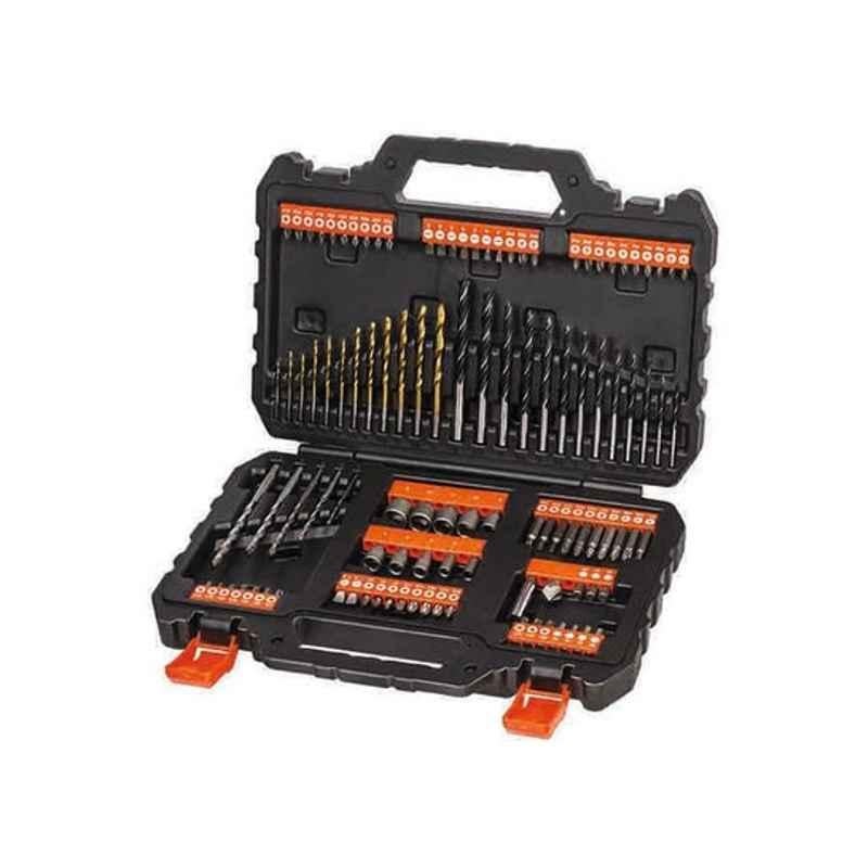 Black & Decker 109Pcs Black & Orange Drill Bit Set, A7200-XJ
