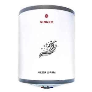 Singer Vesta Warm 15L White Storage Water Heater Geyser with Flexi Pipes