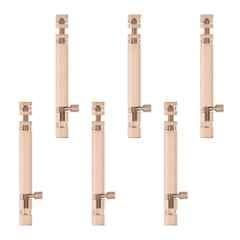 Atom 8 inch Aluminium Rose Gold Finish Heavy Duty Joint-Less Tower Bolt, TB002-RG-08 inch-106 (Pack of 6)
