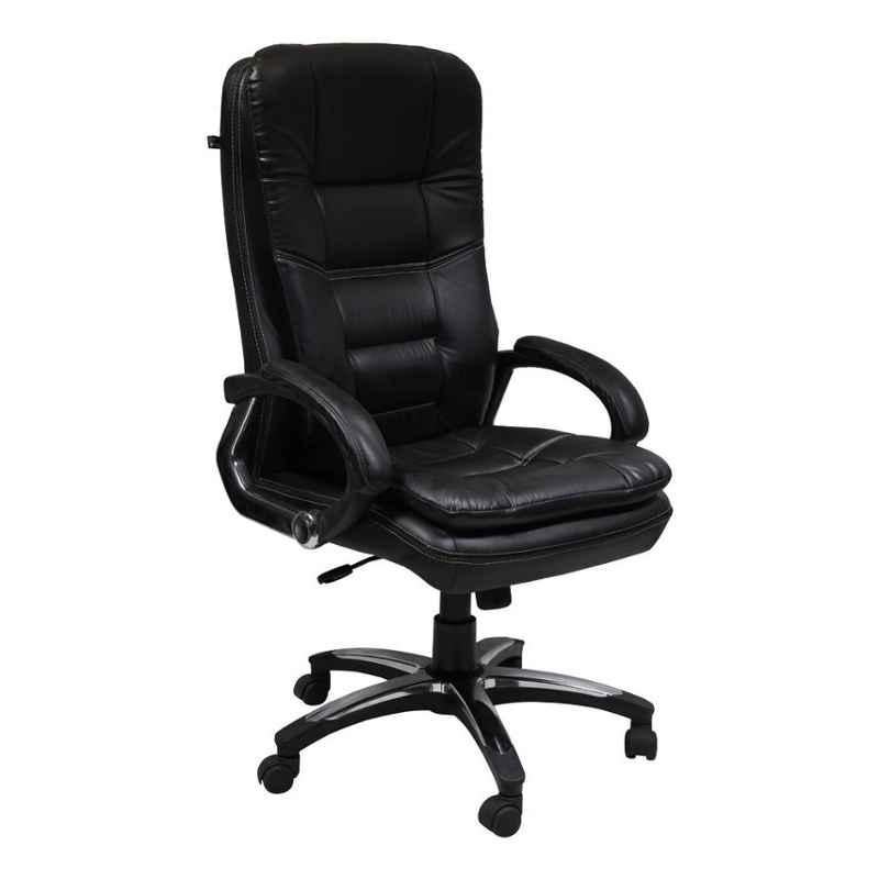 Caddy PU Leatherette Black Adjustable Office Chair with Back Support, DM 59