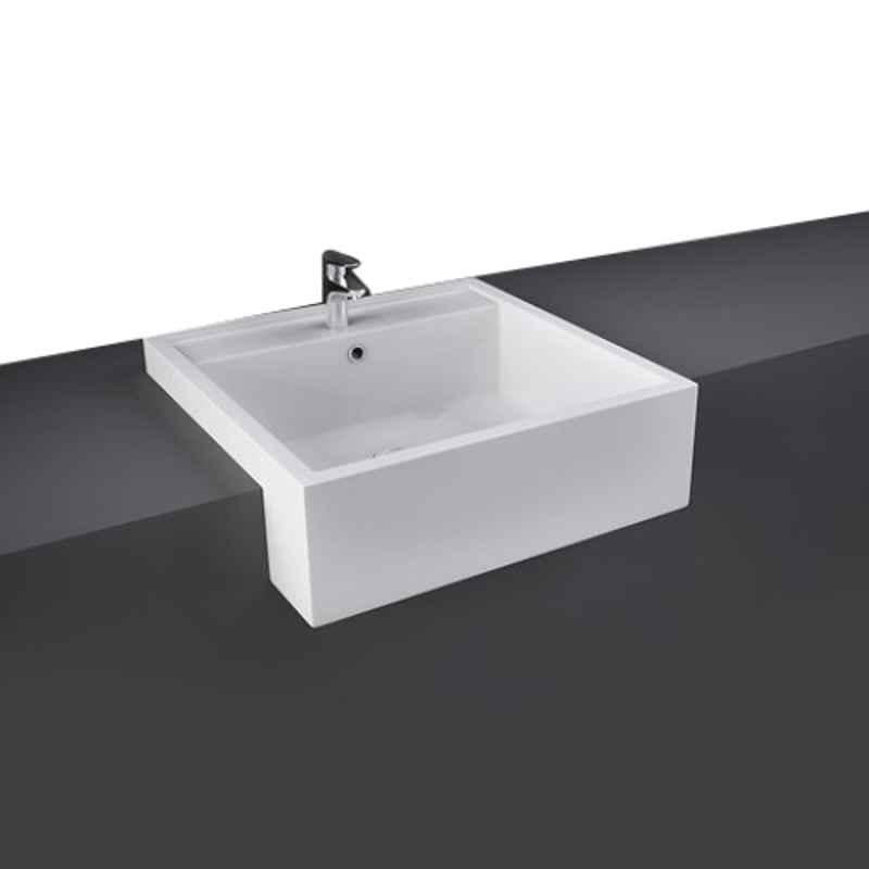 Nova 460x460mm White Semi Counter Wash Basin