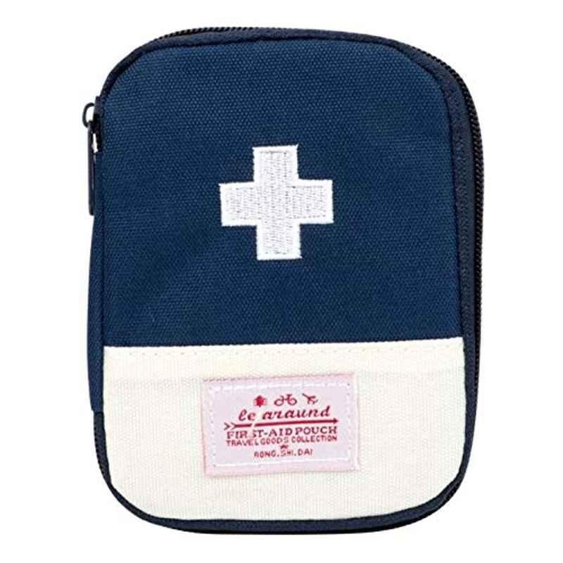 Rubik Navy Blue Travel Mini First Aid Pouch, RFAPBL-1