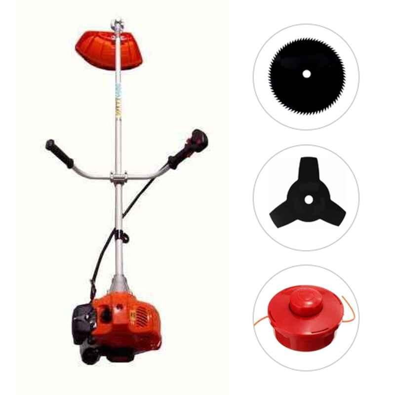 Yiking BC52B 52cc 2 Stroke Side Pack Brush Cutter with Tap & Go, Wheat Blade & 3T Blade