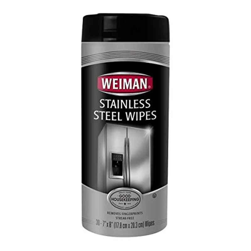 Weiman 30Pcs Stainless Steel Cleaning Wipes