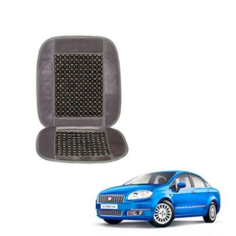 Kozdiko Wooden Beads Car Seat Cushion with Velvet Border for Fiat Linea Classic