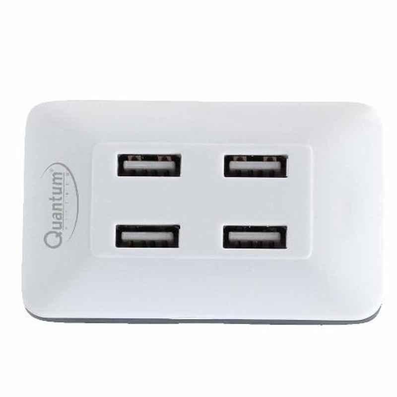 Quantum QHM6633 4 Port White Hi-Speed USB Hub (Pack of 3)