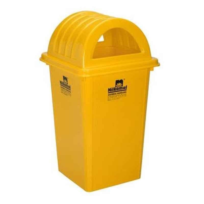 Nilkamal 100 Litre Yellow Virgin Plastic Dustbin, RFLB100L1, Dimension: 94x48x48 cm (Pack of 2)
