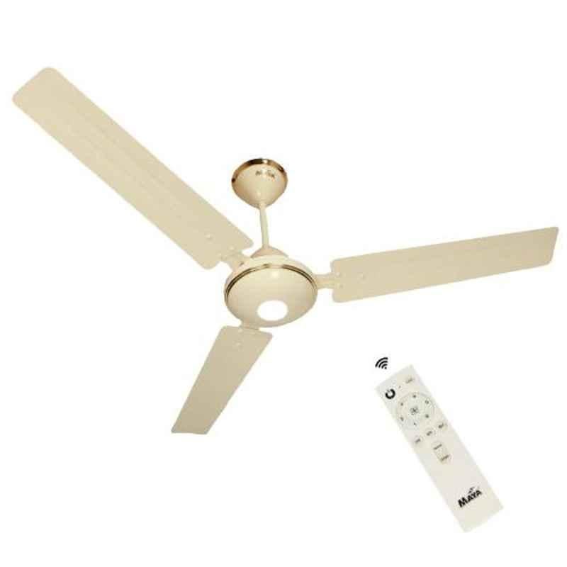 Maya Deco Dc Eco 30W Ivory Solar Panel BLDC Ceiling Fan with Remote, Sweep: 1200 mm
