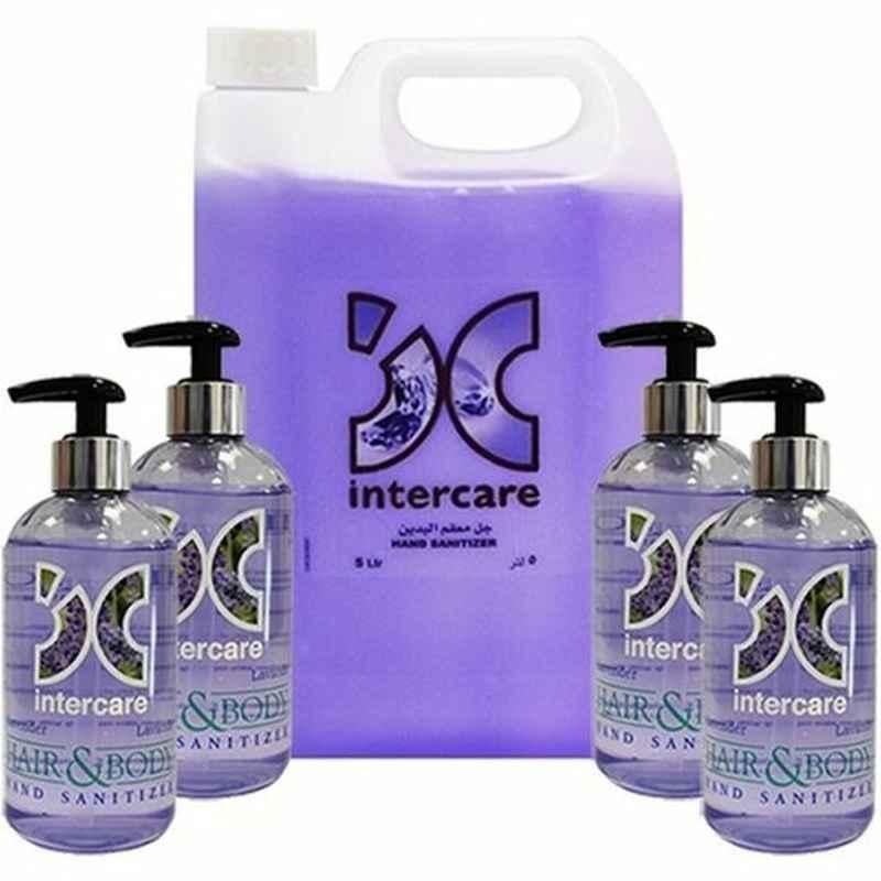 Intercare Hand Sanitizer, Lavender, 5 Pcs/Set