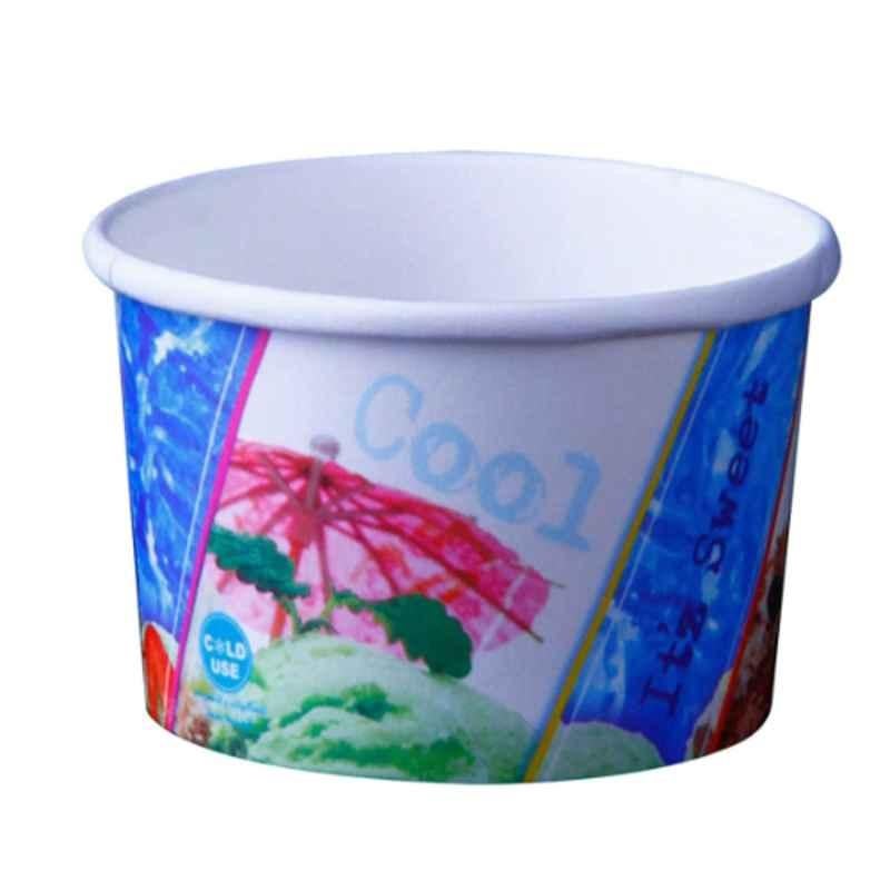 Hotpack 5Pcs 200ml Paper Ice Cream Cup Set, HSMICB200X5