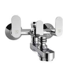 RN 1/2 inch Brass Ingot Nickel & Chrome Plated Telephonic 3 in 1 Touch Wall Mixer