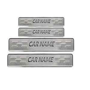 SureStrive 4 Pcs Stainless Steel Silver Footstep Sill Plate Set without LED for Jeep Meridian All Model