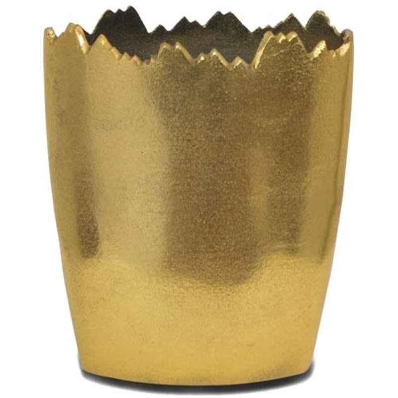 Casa Decor Golden Schizo Aluminium Flower Vase for Centerpiece, CDVAS017