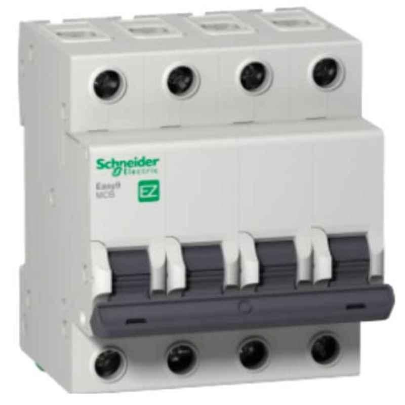 Schneider Easy9 6A 400V 4 Pole Grey Curve C Miniature Circuit Breaker, EZ9F56406