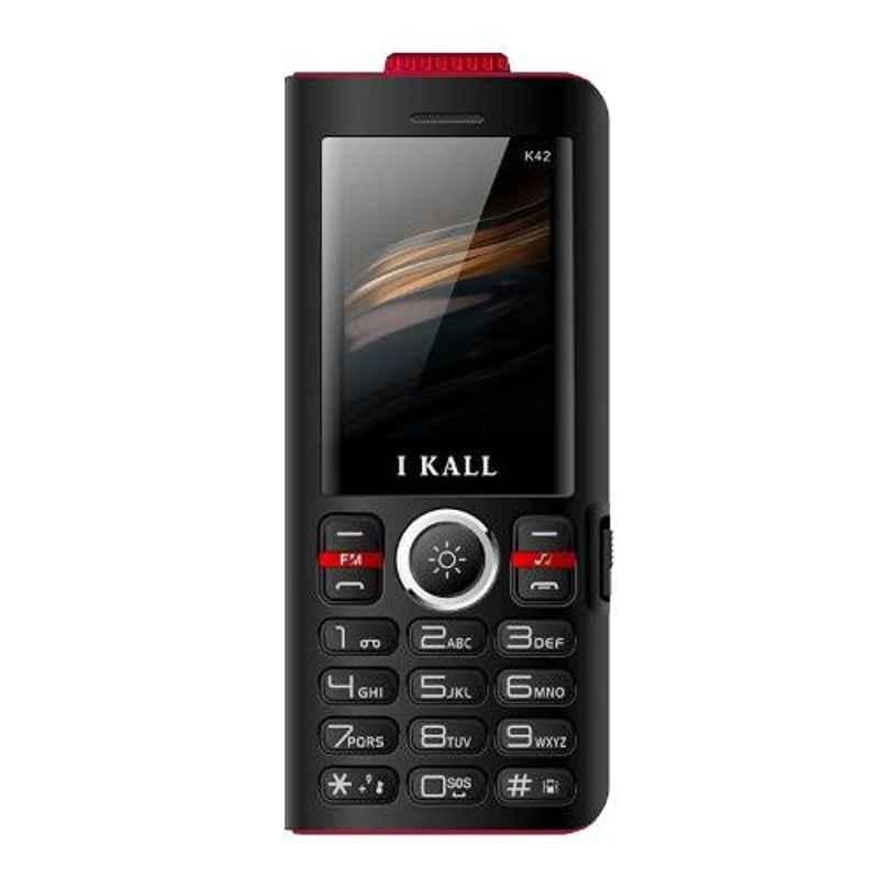I Kall K42 Black Triple Sim Feature Phone With Inbuilt Power Bank (Pack of 10)