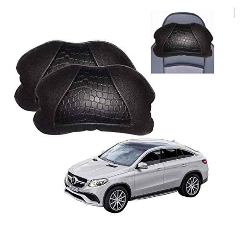 Kozdiko 2 Pcs Black Neck Rest Cushion Pillow Set for Mercedes Benz B-Class