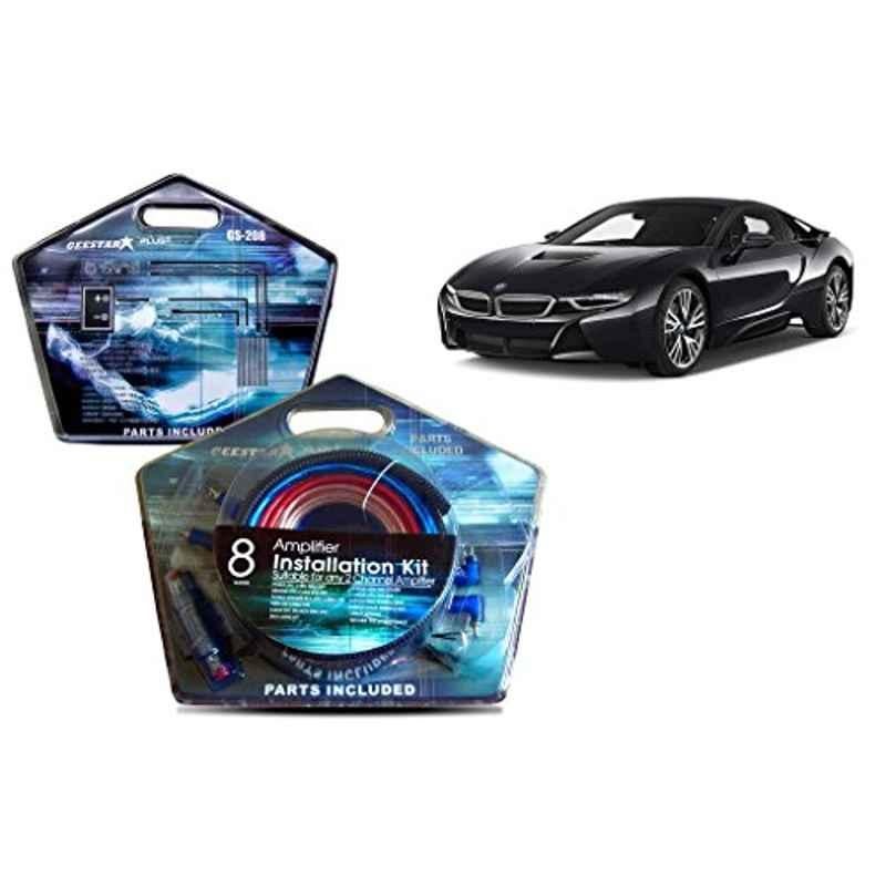 Auto Pearl Geestar Plus 8 Guage 2 Channel Amplifier Full Installation Kit for BMW i8, GS-208