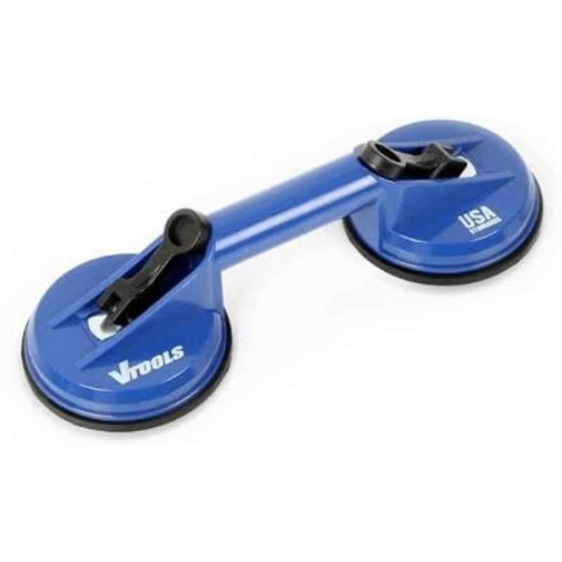 VTOOLS 80kg Blue Double Suction Cup Glass Holder, VT2244