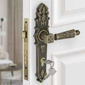 Plantex Heavy-Duty Door Lock for Main Door/Mortise Locks Handle Set with 3 Years of Warranty by Plantex/Mortice Locks with 3 Keys, Brass Lock Body & Cylinder657- Antique Brass