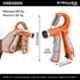 Strauss 15x11x3cm Plastic Orange Adjustable Hand Grip with Counter, ST-2774