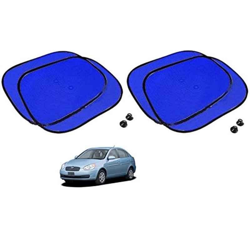 Kozdiko 4 Pcs Blue Chipkoo Car Window Sunshade Curtain Set for Hyundai Old Verna, koz_82918