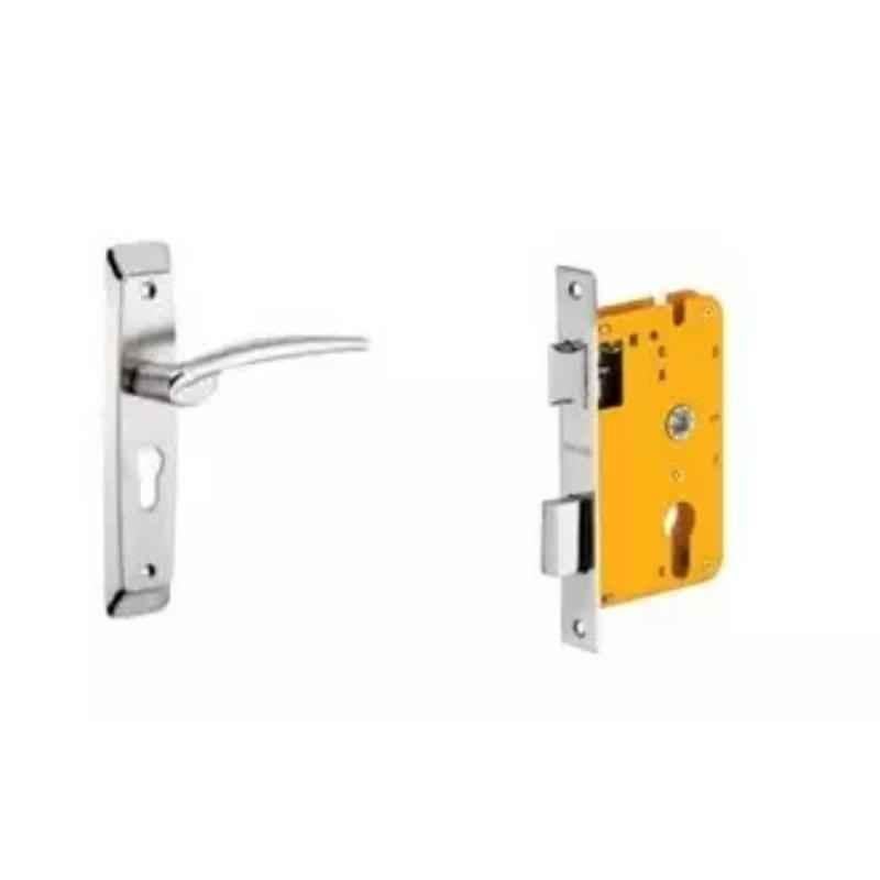 Dorset HL Series Letizia 8 inch Stainless Steel Door Handle Lock Set with Mortise Latch (Pack of 2)