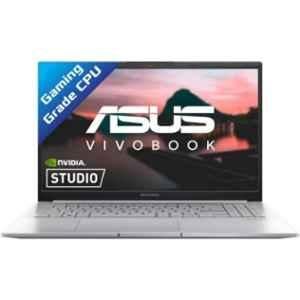 Asus M6500QF-HN522WS VivoBook Pro 15 Silver Gaming Laptop with AMD Ryzen 5 Hexa Core 5600HS 8GB/512GB SSD/Windows 11 Home/NVIDIA GeForce RTX 2050/144Hz/50TGP & 15.6 inch Display, 90NB1242-M000V0