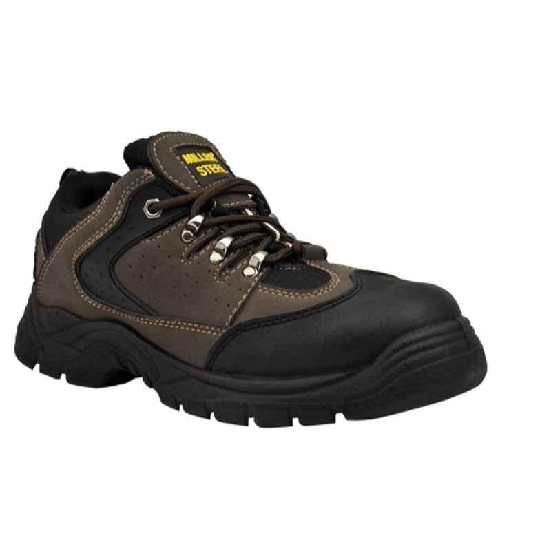 Miller MERM Steel Toe Brown Safety Shoes, Size: 45