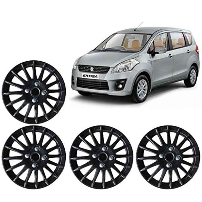 Auto Pearl 4 Pcs 15 inch ABS Black Car Wheel Cover Set for Maruti Suzuki Ertiga Type 1
