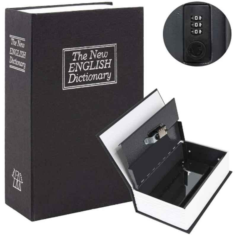 Rubik Metal Navy Blue Book Safe with Combination Lock, Size: Small